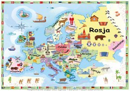 Karte von Europa - Puzzle des kleinen Schlauen