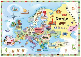 Karte von Europa - Puzzle des kleinen Schlauen