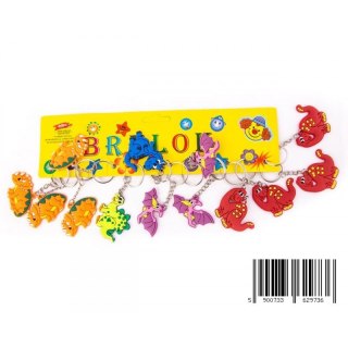 SCHLÜSSELANHÄNGER 4 CM GUMMI DINOSAURIER PACKUNG 12 MIDEX 0612A MID SPIELZEUG