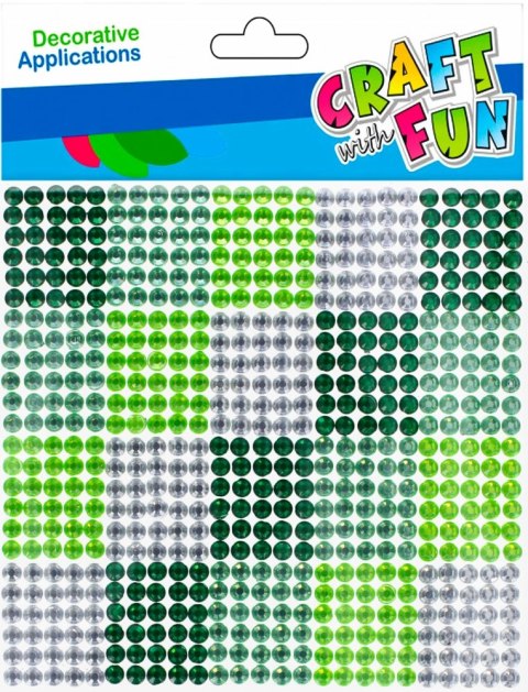 DEKORATIVE SELBSTKLEBENDE KRISTALLE 10X10 GRÜN CRAFT WITH FUN 501431 CRAFT WITH FUN