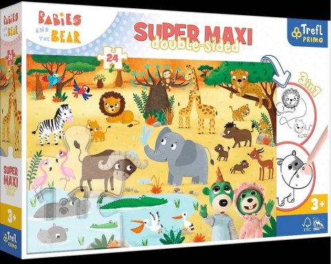 PUZZLE 24-tlg. SUPER MAXI BABIES AUF SAFARI TREFL 41009 TREF TREFL