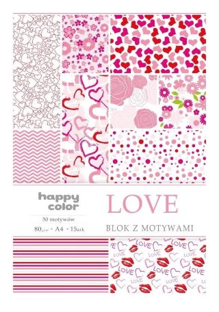 LOVE PAD PAD A4/15K 30 MOTIV 80G HAPPY COLOR H38082030L WPC