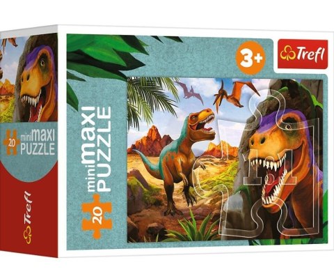 PUZZLE 20 ELEMENTÓW MINIMAXI POZNAJ ŚWIAT DINOZAURÓW TREFL 21138 TR TREFL