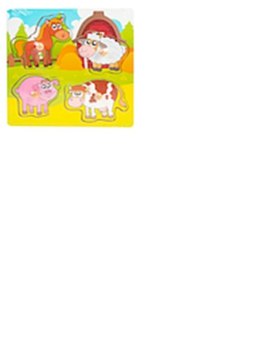 HOLZPUZZLE TIERE 4 STK. FOL SMILY PLAY SPW83602AN ANHANG