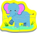 Tiere auf Safari - Baby-Puzzle