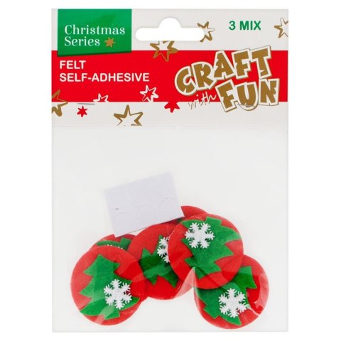 DEKORATIVER SELBSTKLEBENDER FILZ WEIHNACHTSMIX CRAFT WITH FUN 439590