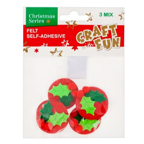 DEKORATIVER SELBSTKLEBENDER FILZ WEIHNACHTSMIX CRAFT WITH FUN 439590