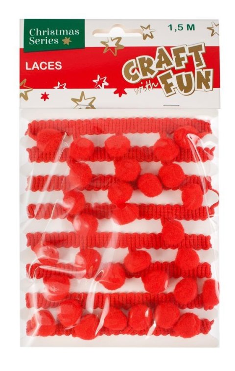 DEKORBAND MIT POMPONS CRAFT WITH FUN 414068