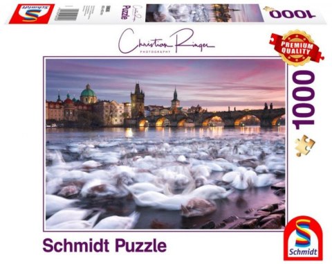 Premium-Qualitätspuzzle 1000 Teile Christian Ringer Prager Schwäne