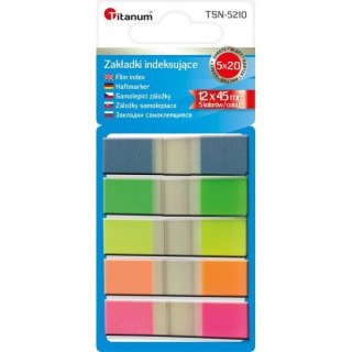 INDEXIERTAB 12X45M 20X5 FARBEN FLUO TITANUM TSN-5210