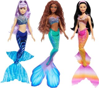 DISNEY MALA SYRENKA ARIEL 3PAK LALEK HND29 WB4 MATTEL