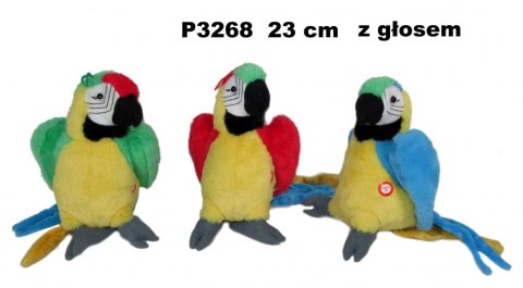 Plüschtier-Papagei mit Stimme, 25 cm, Sonntag