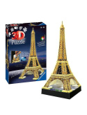 Der Eiffelturm bei Nacht. 3D-Puzzle