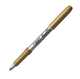 PERMANENT MARKER RUND METALLIC SILBER GOLD BIC 950466