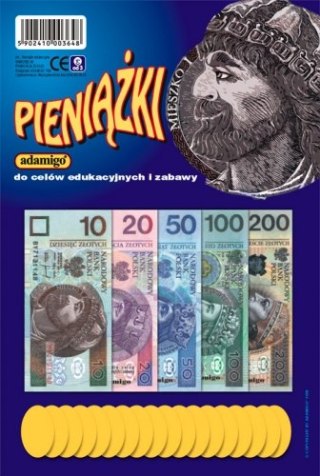 PIENIAZKI EDUKACYJNE BANKNOTY I MONETY ADAMIGO 3648