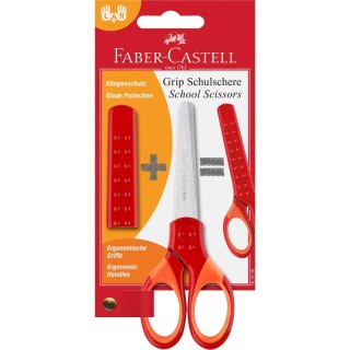 SCHULSCHERE GRIP RED BLISTER, FABER-CASTELL FABER-CASTELL