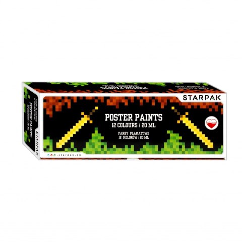 PLAKATFARBEN 12 FARBEN 20 ML PIXEL SPIEL STARPAK 492052