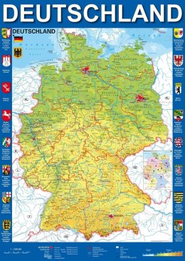 PQ Puzzle 1000 Teile. Karte von Deutschland