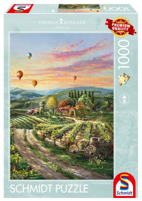 PQ Puzzle 1000 Teile. THOMAS KINKADE Ein Weinberg im Tal