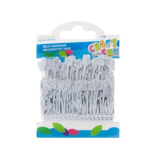 DEKORATIVES SELBSTKLEBENDES BAND FROST 2M SILBER CRAFT WITH FUN 463490
