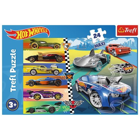 PUZZLE 24 ELEMENTY MAXI SZYBKIE HOT WHEELS TREFL 14362 TREF TREFL