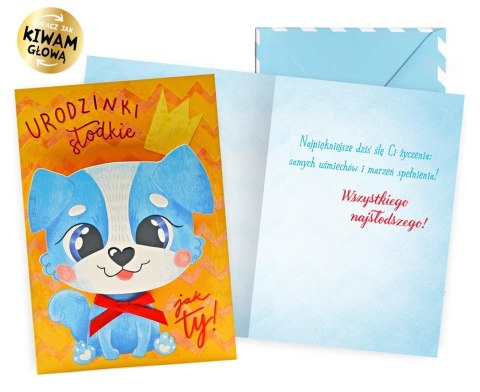 KARNET DK-1029 URODZINY DZIECIĘCE PIESEK PASSION CARDS - KARTKI