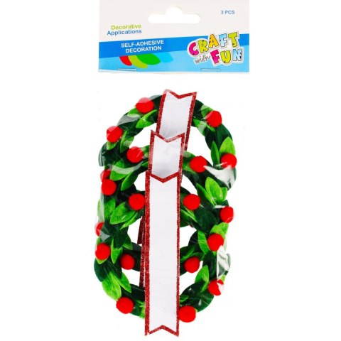 DEKORATIVER SELBSTKLEBENDER WEIHNACHTSSCHMUCK 9,5 CM CRAFT WITH FUN 480893