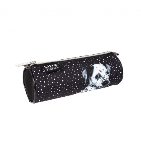 FEDERTASCHE TUBE 1 ZIPPER DOGGY B&W STARPAK 469368