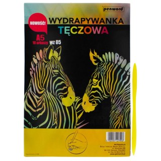 WYDRAPYWANKA A5 10 ARKUSZY TĘCZOWA WZ05 802 SDM 427802 SDM