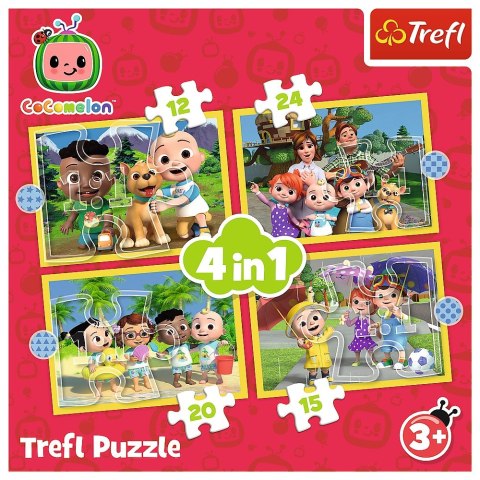 PUZZLE 4W1 COCOMELON POZNAJ BOHATERÓW TREFL 34647 TR TREFL