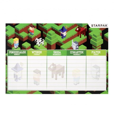 PLAN LEKCJI Z TABLICZKĄ MNOŻENIA A5 PIXEL GAME STARPAK 472980 STARPAK