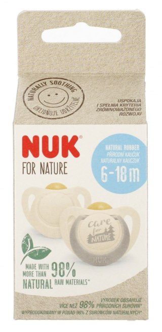 NUK SMOCZEK USPOKAJAJĄCY 6-18M LATEKSOWY NATURA POPIEL OP.2 SZT. 10734083 NUK