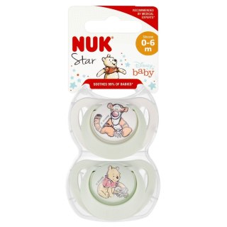 NUK SMOCZEK USPOKAJAJĄCY SILIKONOWY 0-6M STAR KUBUŚ/TYGRYSEK OP.2 SZT. 10730906 NUK