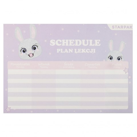 PLAN LEKCJI Z TABLICZKĄ MNOŻENIA A5 RABBIT STARPAK 536146 STARPAK