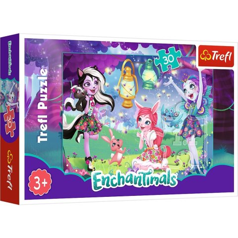 PUZZLE 30 ELEMENTÓW ENCHANTIMALS MAGICZNY ŚWIAT TREFL 18236 TREFL