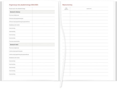 KALENDARZ AKADEMICKI A5T NEBRASKA CZARNY, NR KAT. A5TA071B CZARNY WOKÓŁ NAS