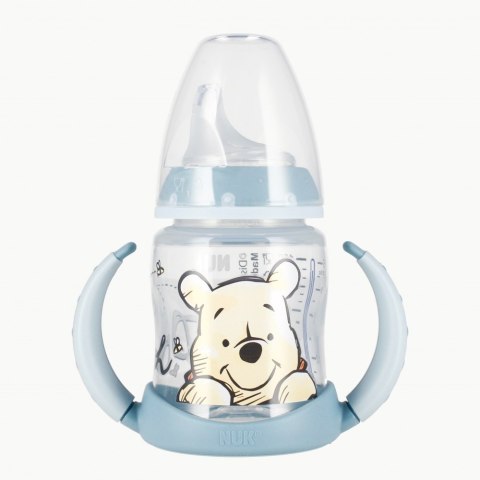 NUK BUTELKA 150 ML 6-18M Z UCHWYTEM FIRST MIX KUBUŚ 10215340 NUK