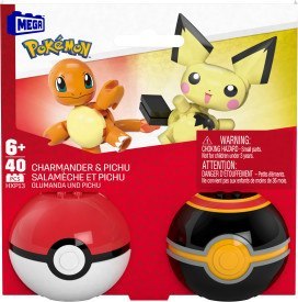 MBL POKEMON POKEBALL CHARMANDER PICHU HXP13 WB3 MATTEL