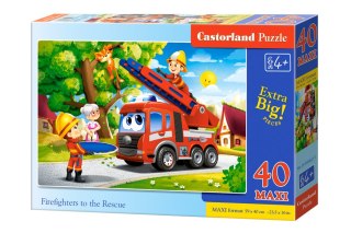 PUZZLE 40 EL. MAXI FIREFIGHTERS TO THE RESCUE CASTORLAND B-040407 CASTOR