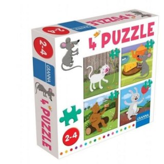 PUZZLE 4W1 Z MYSZKĄ PLX GRN PUD GRANNA 004076 GRN GRANNA