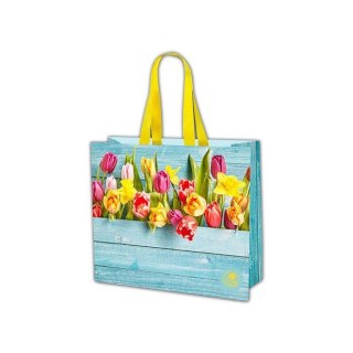 PP GEWEBTE TASCHE MIT OHREN 450X400X180 TULPEN GAM 1205 GAM