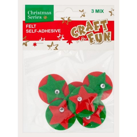 DEKORATIVER SELBSTKLEBENDER FILZ WEIHNACHTSMIX CRAFT WITH FUN 439589