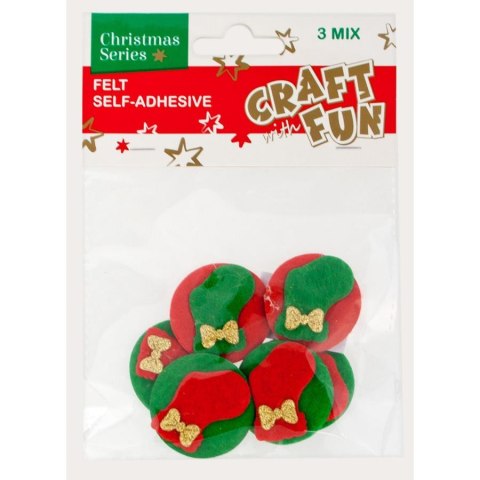 DEKORATIVER SELBSTKLEBENDER FILZ WEIHNACHTSMIX CRAFT WITH FUN 439589