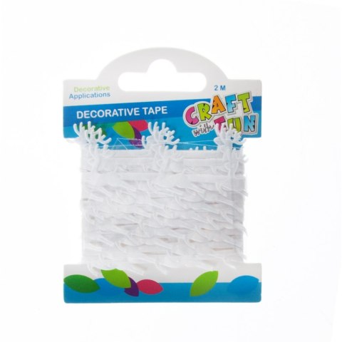 DEKORBAND REINDER 2 M WEISS CRAFT WITH FUN 463489