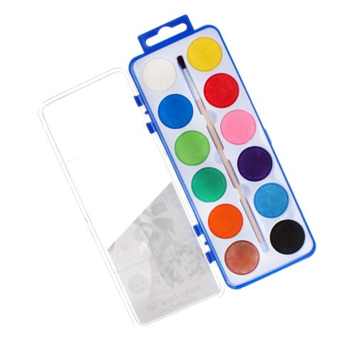 AQUARELLFARBEN 12 FARBEN MIT PINSEL DOGGY STARPAK 447759