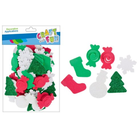 DEKORATIVES SELBSTKLEBENDES EVA CHRISTMAS MIX CRAFT WITH FUN 463720