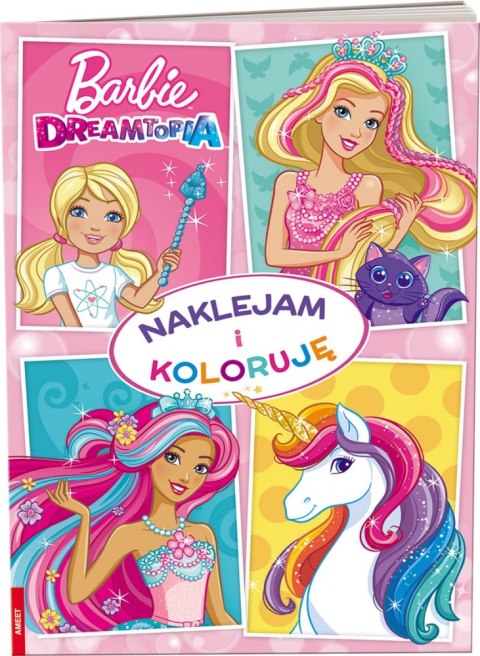 MALBUCH A4 BARBIE DREAM I STICK AND COLOR AMEET