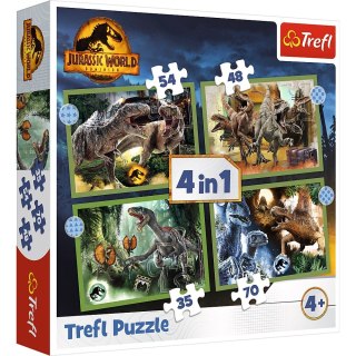 PUZZLE 4IN1 GROSSE DINOSAURIER TREFL 34607