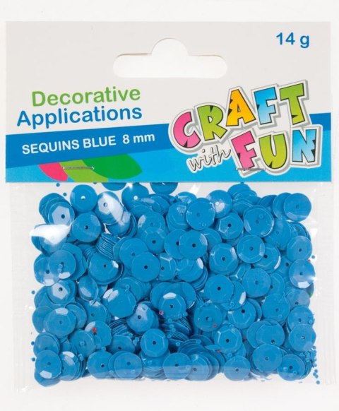 RUNDE PASTELLPAILLETTEN 8 MM BLAU CRAFT WITH FUN 290117