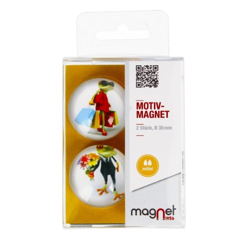 FROSCH GLASMAGNET COMIC DOME 3,5 CM PACKUNG 2 STK MAGNET 115-0-0077 MAGNET